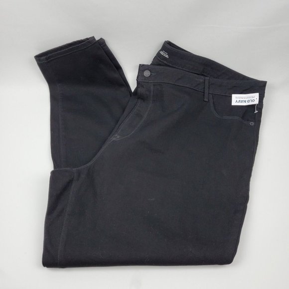 Old Navy Womens Mid Rise Rockstar Super Skinny Jeans Black Size 26-Plus 48X30 - Picture 2 of 8